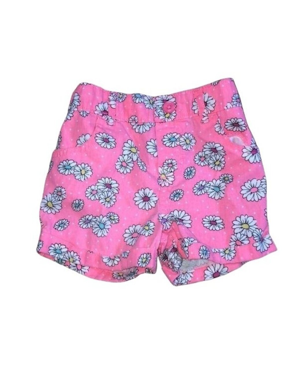 Girls Pink Daisy Print Shorts 3T By Garanimals